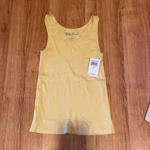 Lucky Brand Yellow Ribbed Tank Top